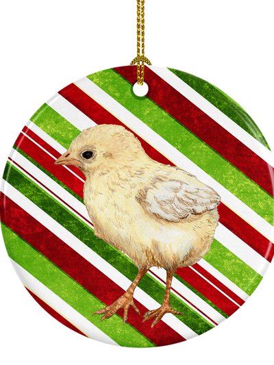 Caroline's Treasures Baby Chick Candy Cane Holiday Christmas Ceramic Ornament product