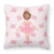 Ballerina Brunette Back Pose Fabric Decorative Pillow