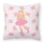 Ballerina Long Haired Blonde Fabric Decorative Pillow