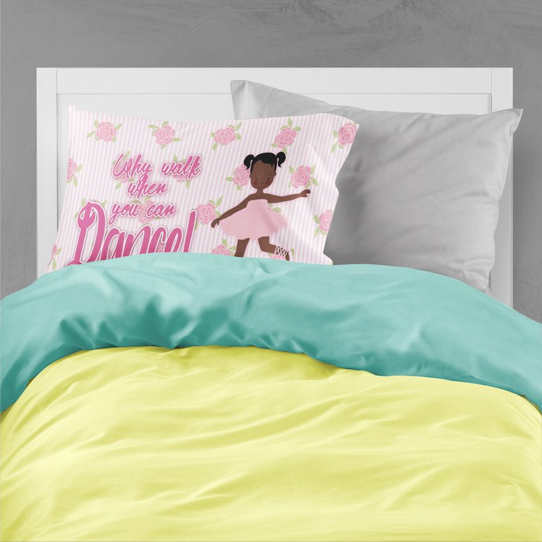 Ballet African American Pigtails Fabric Standard Pillowcase