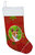 Basenji Red And Green Snowflakes Holiday Christmas Christmas Stocking