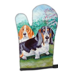 Basset Hound Double Trouble  Oven Mitt