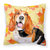 Basset Hound Fall Fabric Decorative Pillow