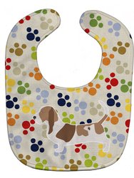 Basset Hound Pawprints Baby Bib