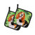 Basset Hound St Patrick's Pair of Pot Holders