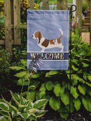 Basset Hound Welcome Garden Flag 2-Sided 2-Ply