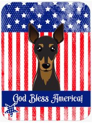 BB2170LCB God Bless American Flag With Min Pin Glass Cutting Board - Large