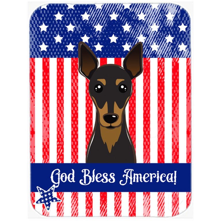 BB2170LCB God Bless American Flag With Min Pin Glass Cutting Board - Large