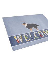 BB5534LCB Sheltie & Shetland Sheepdog Welcome Glass Cutting Board - Large
