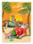 Beach Christmas Santa Claus Napping Garden Flag 2-Sided 2-Ply