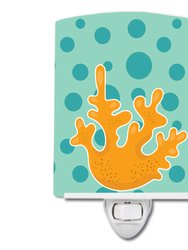 Beach Coral Ceramic Night Light