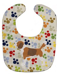 Beagle Pawprints Baby Bib