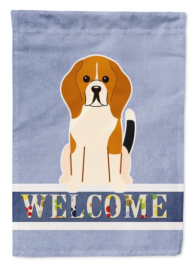 Caroline's Treasures Beagle Tricolor Welcome Garden Flag 2-Sided 2-Ply product