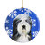 Bearded Collie Winter Snowflakes Holiday Ceramic Ornament