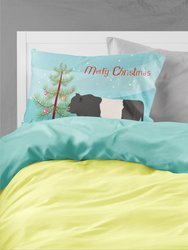 Belted Galloway Cow Christmas Fabric Standard Pillowcase
