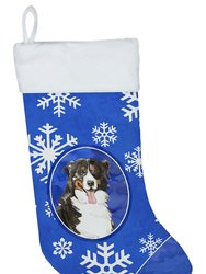 Bernese Mountain Dog Winter Snowflakes Christmas Stocking