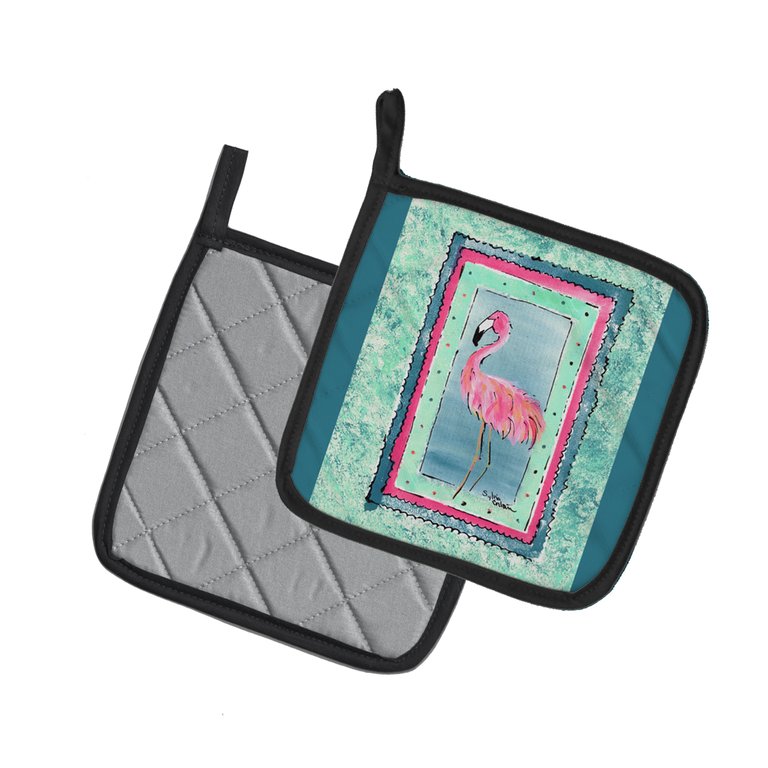 Bird - Flamingo Pair of Pot Holders