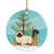 Birman Cat Merry Christmas Tree Ceramic Ornament