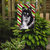 Black And White Collie Candy Cane Christmas Garden Flag 2-Sided 2-Ply