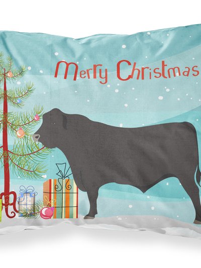 Caroline's Treasures Black Angus Cow Christmas Fabric Standard Pillowcase product