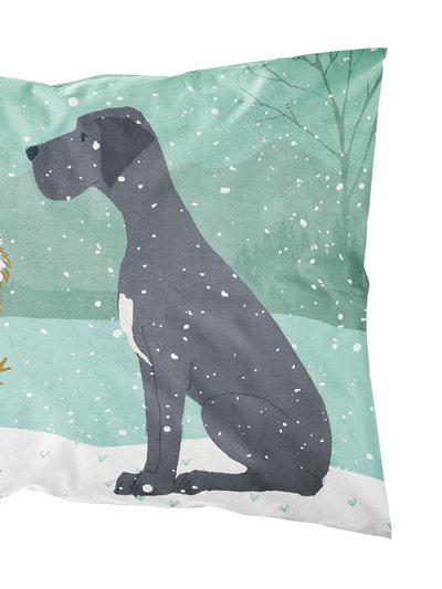Caroline's Treasures Black Great Dane and Snowman Christmas Fabric Standard Pillowcase product