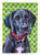 Black Great Dane Puppy St. Patrick's Day Shamrock Garden Flag 2-Sided 2-Ply