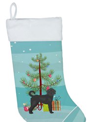 Black Labradoodle Christmas Tree Christmas Stocking