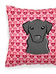 Black Labrador Fabric Decorative Pillow