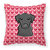 Black Labrador Fabric Decorative Pillow