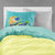 Blonde Mermaid on Teal Fabric Standard Pillowcase