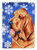 Bloodhound Winter Snowflakes Holiday Garden Flag 2-Sided 2-Ply