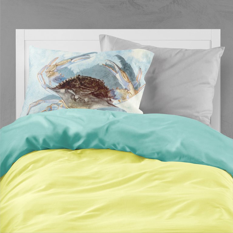 Blue Crab Fabric Standard Pillowcase