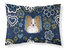 Blue Flowers Papillon Fabric Standard Pillowcase