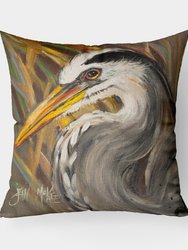 Blue Heron Fabric Decorative Pillow
