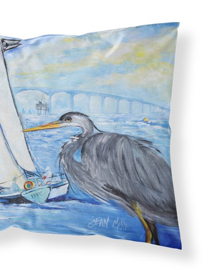 Caroline's Treasures Blue Heron Sailboats Dog River Bridge Fabric Standard Pillowcase product