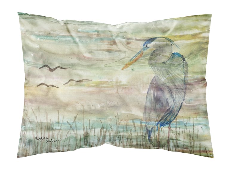 Blue Heron Sunset Fabric Standard Pillowcase