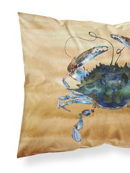 Blue Male Crab  Sandy Beach Fabric Standard Pillowcase