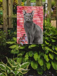 Blue Russian Cat Love Garden Flag 2-Sided 2-Ply