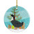 Blue Swedish Duck Christmas Ceramic Ornament