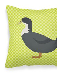 Blue Swedish Duck Green Fabric Decorative Pillow