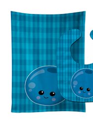 Blueberry Face Baby Bib & Burp Cloth