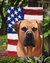 Boerboel Dog American Flag Garden Flag 2-Sided 2-Ply