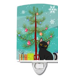 Bombay Cat Merry Christmas Tree Ceramic Night Light