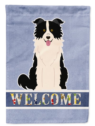 Caroline's Treasures Border Collie Black White Welcome Garden Flag 2-Sided 2-Ply product