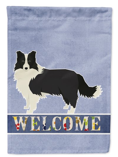 Caroline's Treasures Border Collie Welcome Garden Flag 2-Sided 2-Ply product