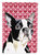 Boston Terrier Hearts Love Valentine's Day Garden Flag 2-Sided 2-Ply