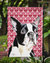 Boston Terrier Hearts Love Valentine's Day Garden Flag 2-Sided 2-Ply