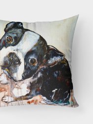 Boston Terrier Jake The Look Fabric Decorative Pillow