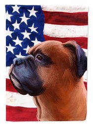Boxer Dog American Flag Garden Flag 2-Sided 2-Ply