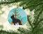 Briard Merry Christmas Tree Ceramic Ornament